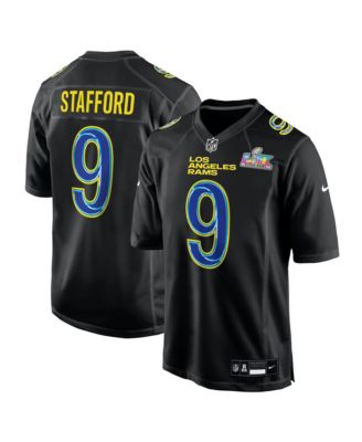 Men's Matthew Stafford Black Los Angeles Rams Super Bowl LX Fashion Game Jersey