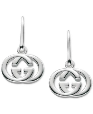 Gucci - Women's Sterling Silver Interlocking G Drop Earrings YBD22332100100U