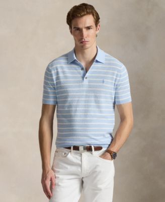 Men's Short-Sleeve Polo Collar Sweater