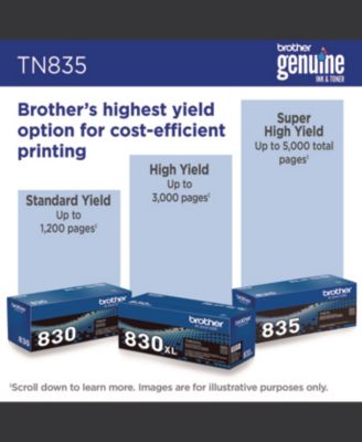 TN835 5,000 Page-Yield Super High-Yield Toner