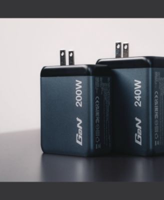 32205 240 Watts 4-Port GaN Wall Charger - Black/Gray