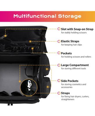 Rolling Makeup Train Case Soft Sided Travel Cosmetic Organizer Storage with Travel Make Bag Backpack