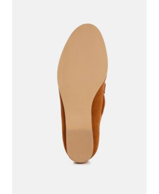 Womens Ohrid Suede & Faux Fur Flat Loafers