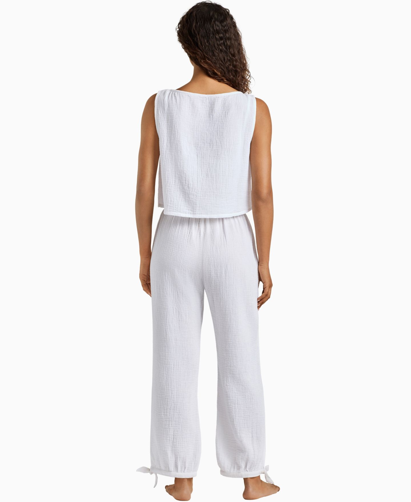 Женский пляжный комплект Lauren Ralph Lauren: топ и брюки, цвет: Белый — фото 3