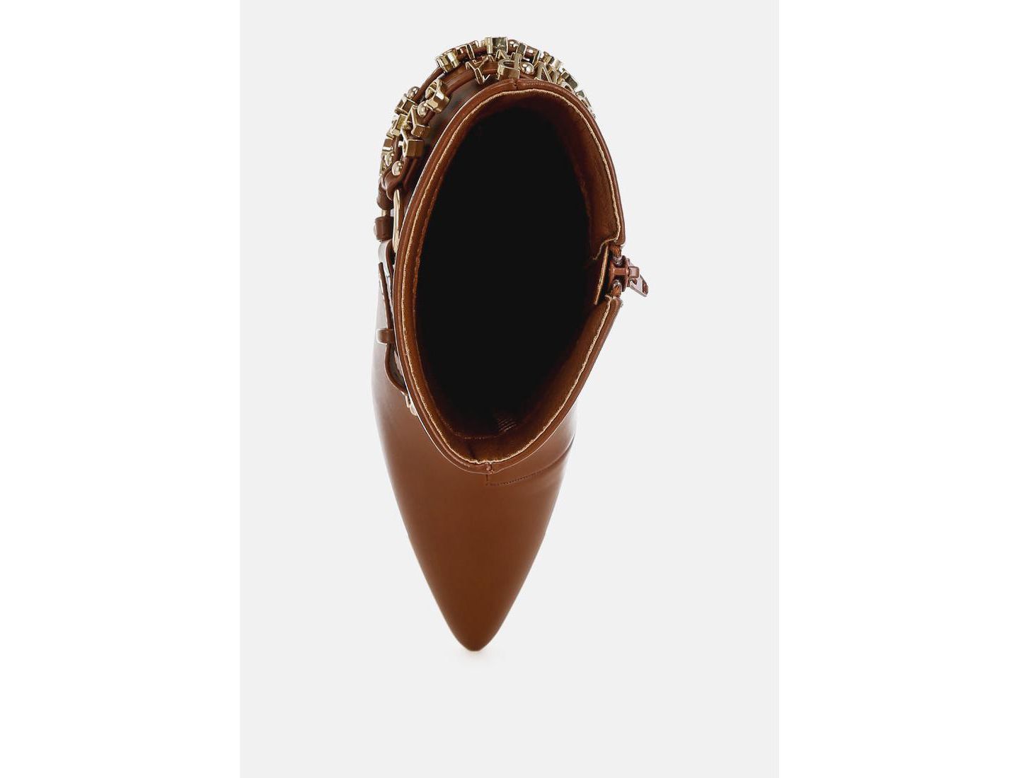 Женские ботинки London Rag Nicene Harness Detail Stiletto, цвет: Бежевый / Хаки — фото 8