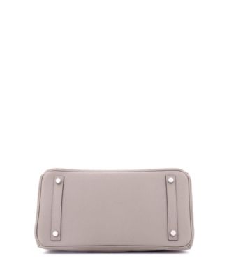 Birkin 30 Handbag Grey Epsom with Palladium Hardware