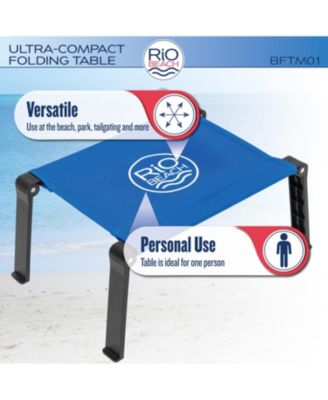 1 x 1 x 1 ft Blue Ultra Compact Fabric Folding Table