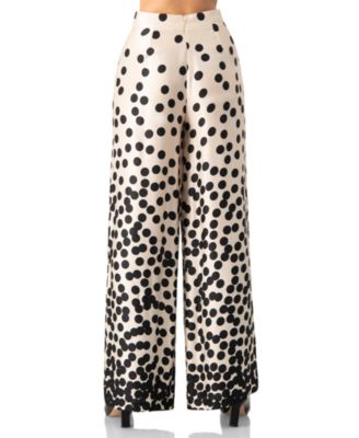 Women's Wide-Leg Polka Dot Palazzo Trousers
