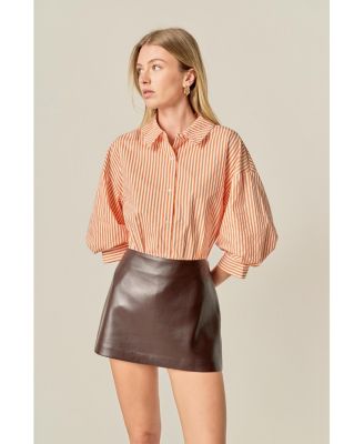 Women's Striped Ballon Sleeves Shirt