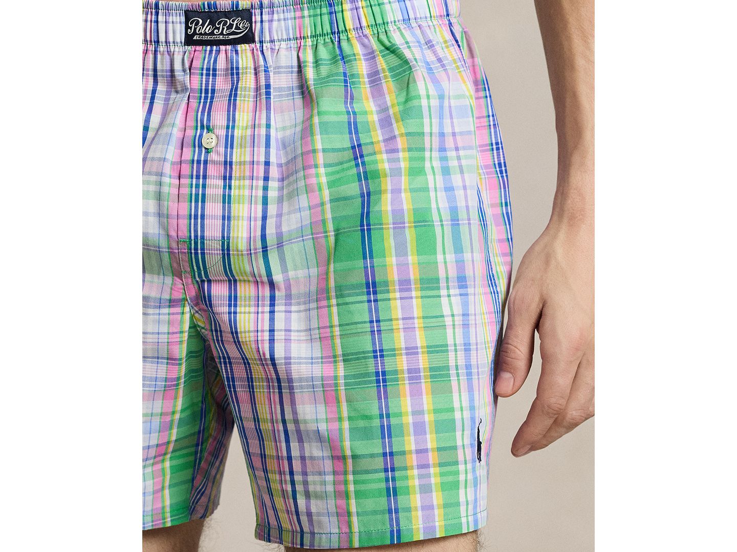 Трусы-боксеры для мужчин, тканый — Polo Ralph Lauren, цвет: Клетчатый / Тёмно-синий, вариант 1 — фото 2