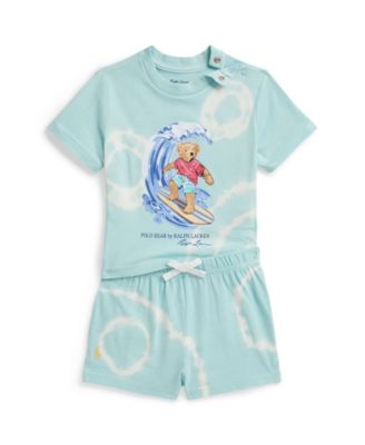 Baby Boys' Polo Bear Tie-Dye Cotton T-Shirt and Shorts, 2-Piece Set