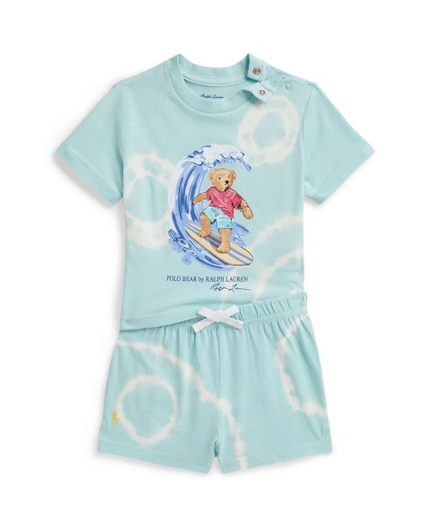 Polo Ralph Lauren Baby Boys' Polo Bear Tie-Dye Cotton T-Shirt and Shorts, 2-Piece Set