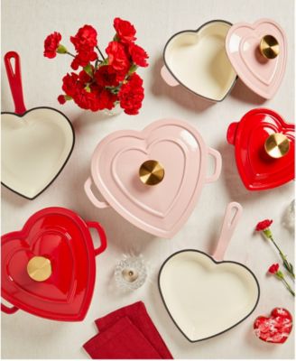 9" Enameled Cast Iron Heart-Shaped Skillet