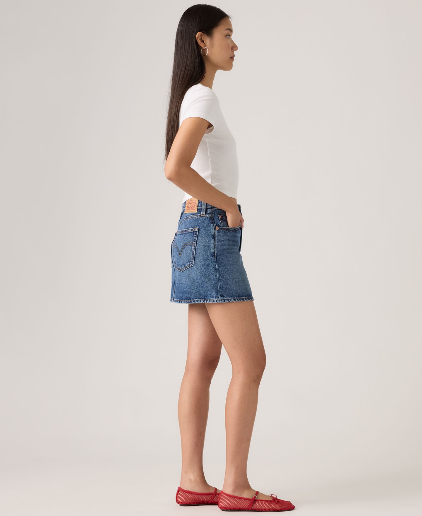 Женская юбка Levi's Premium Icon Cotton Denim Skirt, цвет: Beautiful Target Skirt — фото 3