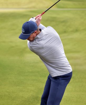 Men's Feeder Stripe Mock-Neck Golf Shirt