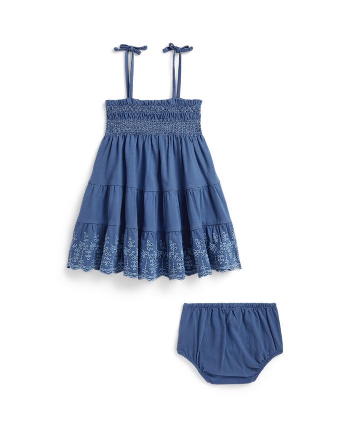 Polo Ralph Lauren Baby Girls' Sleeveless Dress & Bloomer