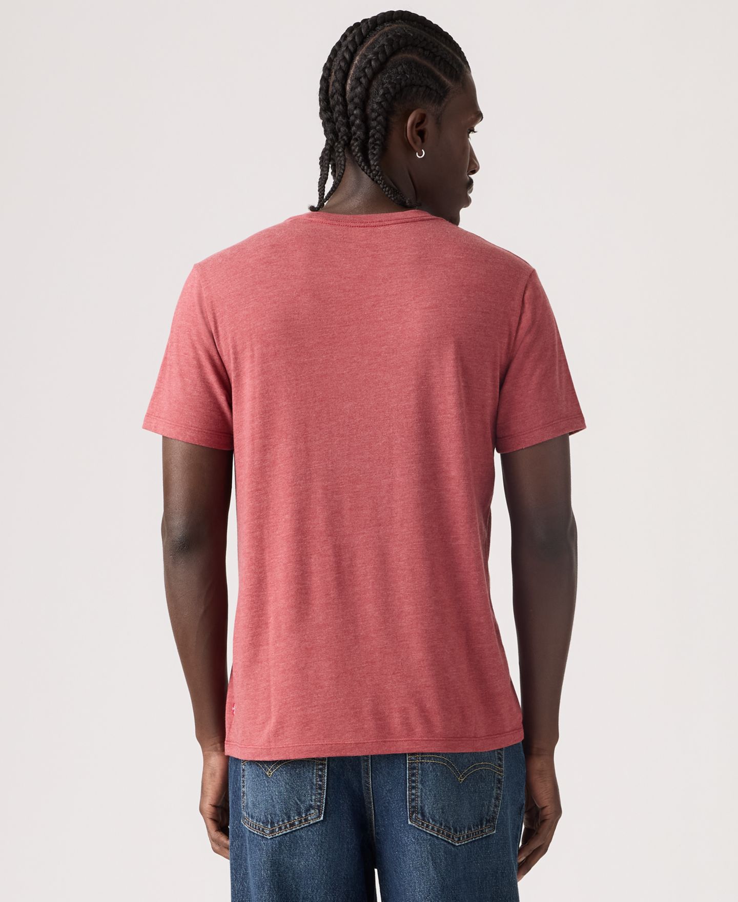 Мужская футболка Levi's Graphic Logo Detail Crewneck, цвет: Земляной красный — фото 4