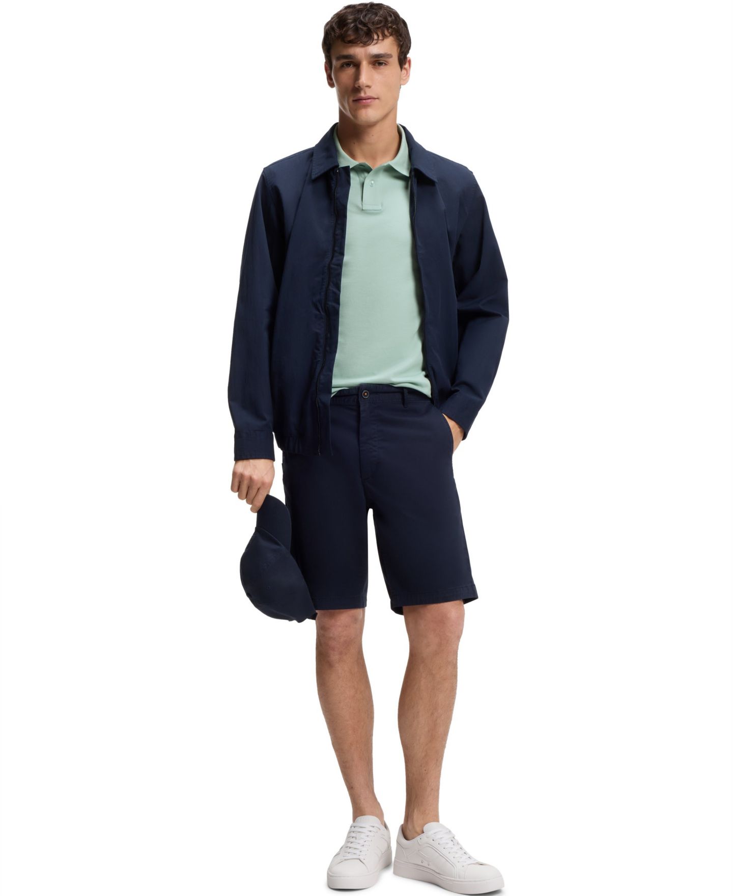 Мужское поло Hugo Boss Stretch-Cotton Slim-Fit Passenger Polo Shirt, цвет: Аквамариновый — фото 4