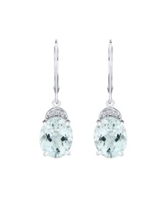 Aquamarine (4-3/4 ct. t.w.) & Diamond Accent Drop Earrings in Sterling Silver