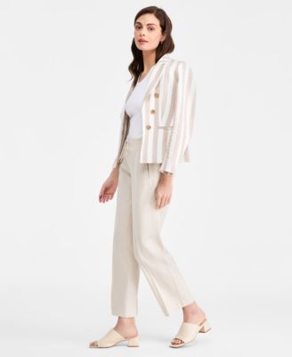 Women's Linen-Blend Pull-On Pants