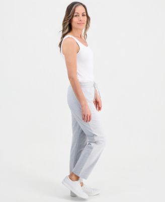 Petite Heathered Knit Drawstring Pants
