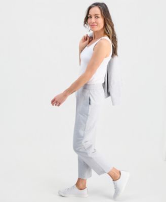 Petite Cropped Drawstring Pants