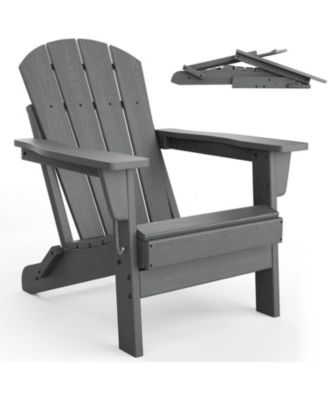 Folding Adirondack HDPE All-Weather Outdoor Chairs 380 LBS Capacity, Patio/Deck/Pool/Backyard