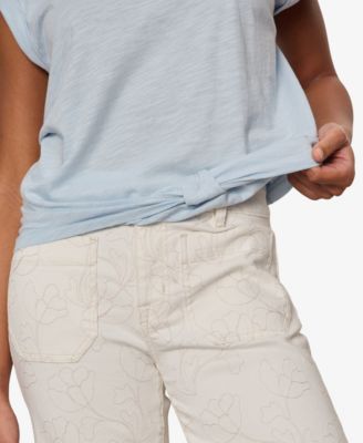 Women's Knot-Front Crew Neck Muscle Tee