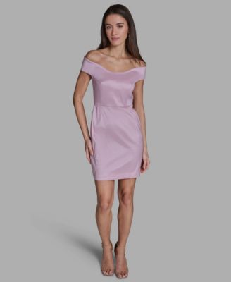 Women's Taffeta Off-The-Shoulder Mini Dress