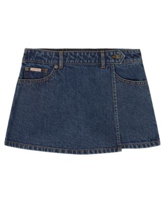 Girls' 7-16 Denim Wrap Front Skort