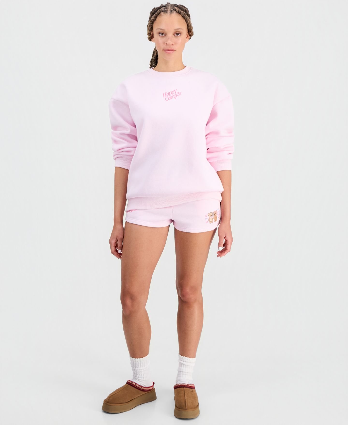Женский свитшот The Happy Camp3r Juniors' Travel Together Embroidered Crewneck, цвет: Розовый — фото 5
