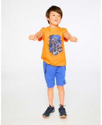 Toddler Boys French Terry Shorts with Cross Seams