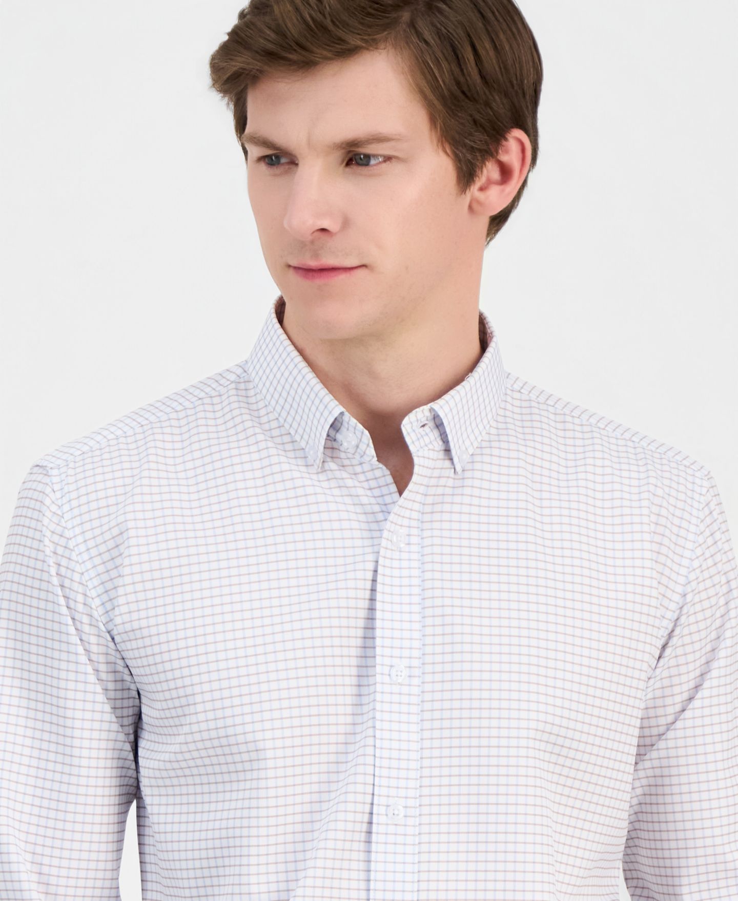 Мужская рубашка Dylan Park Slim-Fit Performance Four-Way Stretch Dress Shirt, цвет: Белый — фото 2