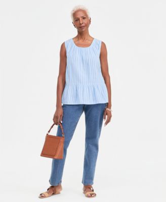 Women's Cotton Gauze Sleeveless Blouse