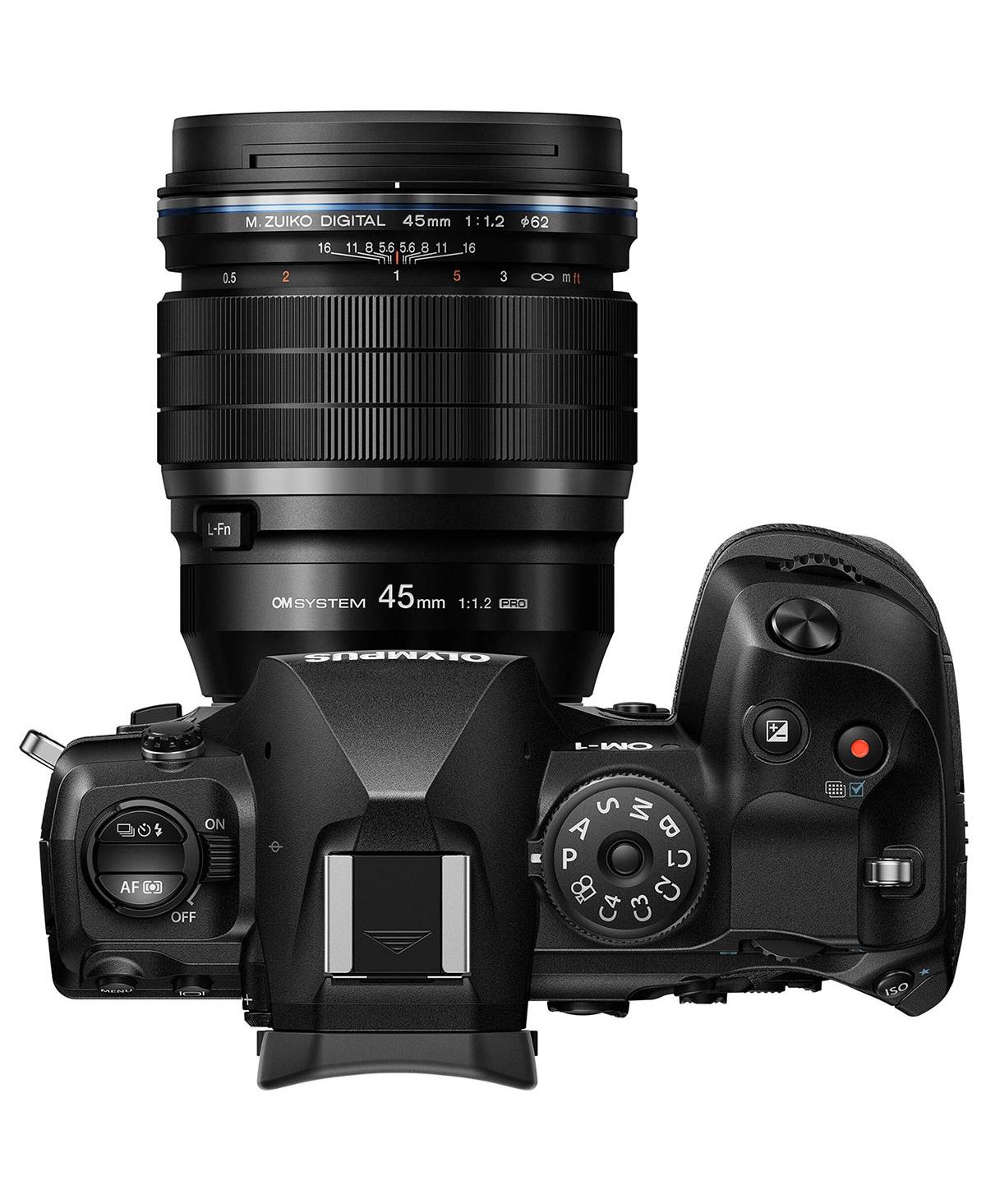 Om System M.Zuiko Digital Ed 45mm f/1.2 Pro Lens for Micro Four Thirds, Black