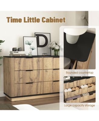 Modern Multi-Functional Six-Drawer MDF Cabinet