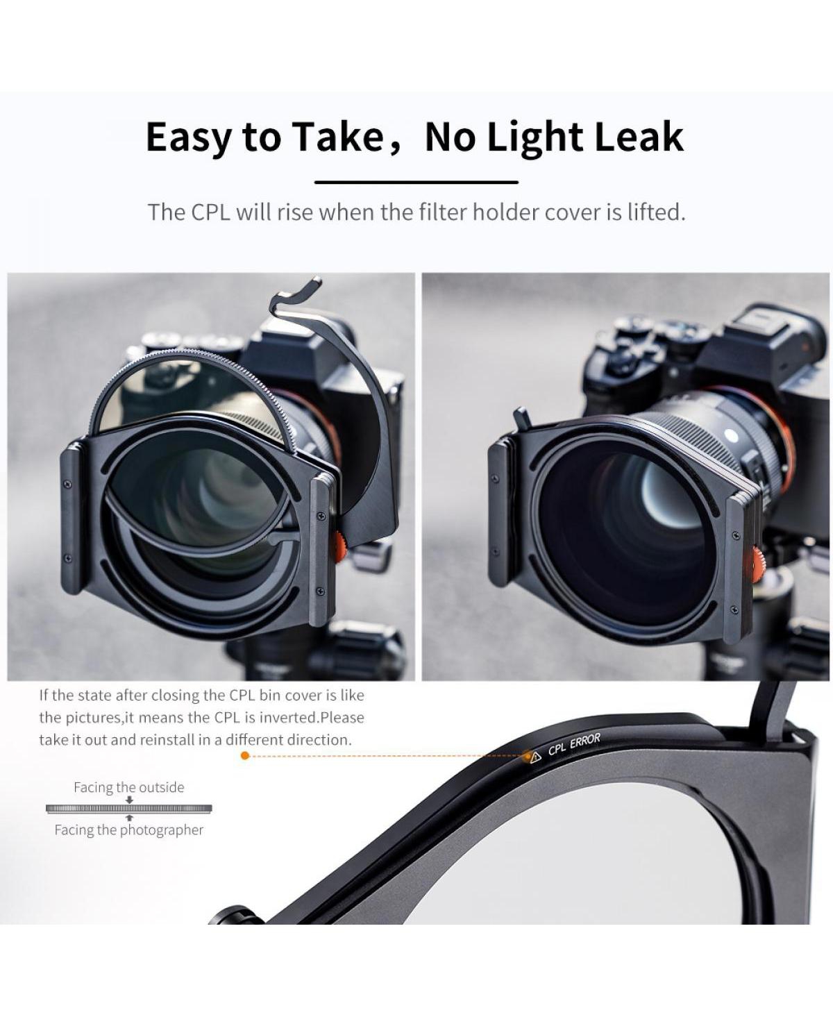 KandF Concept X Pro Square Filter Holder System with Cpl, ND8, ND64, ND1000