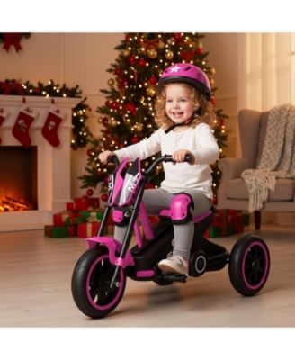 Kids Tricycle 3-Wheel Toddler Bike with Foot Pedals Forward Backward-Pink