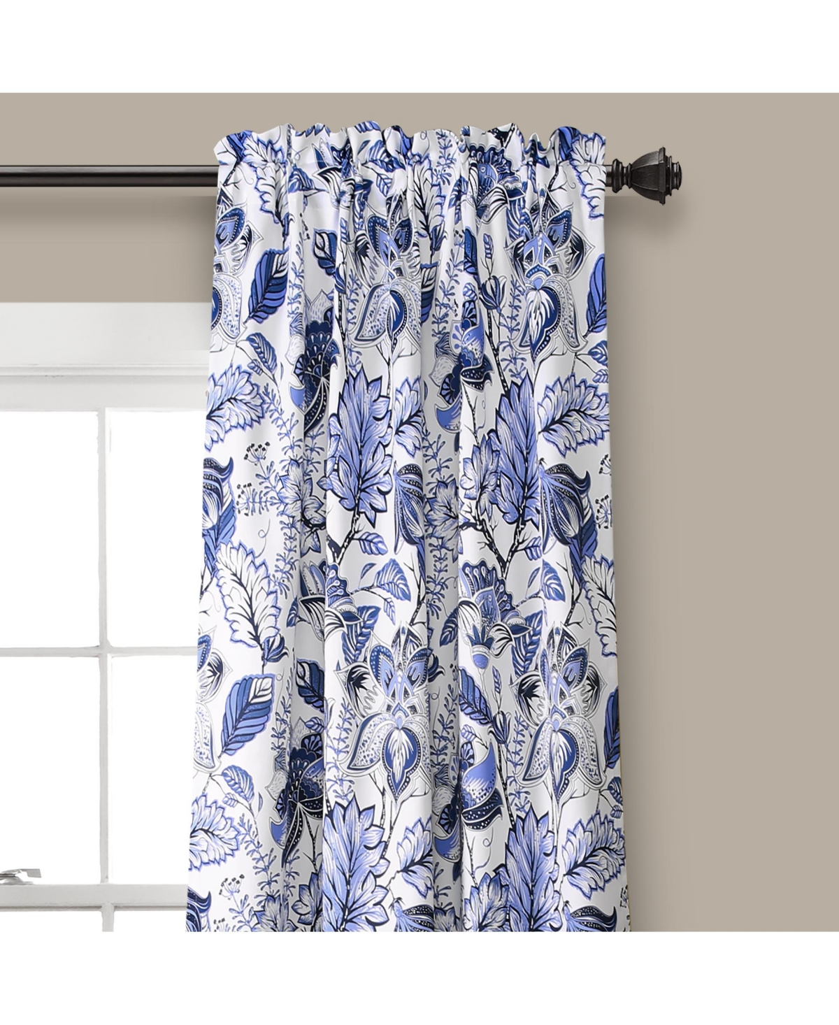 Cynthia Jacobean Floral 52" x 84" Curtain Set