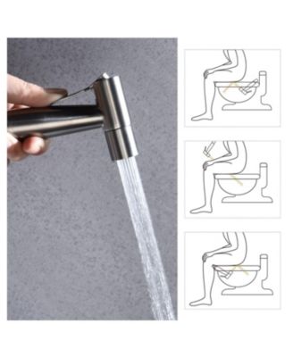 Handheld Bidet Sprayer for Toilet, Adjustable Water Pressure Jet Spray, with Bidet Hose, for Bathroom & Cloth Diaper