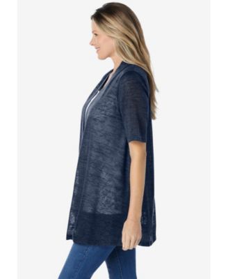Plus Size Within Lightweight Open Front Cardigan Sweater