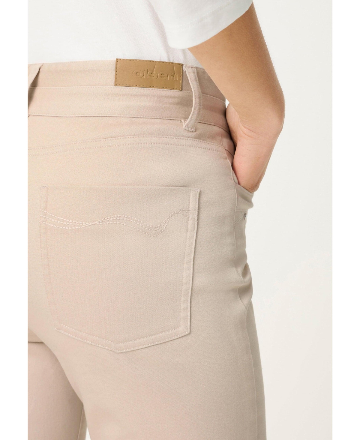 Olsen Women's Stretch Cotton Cropped Pant