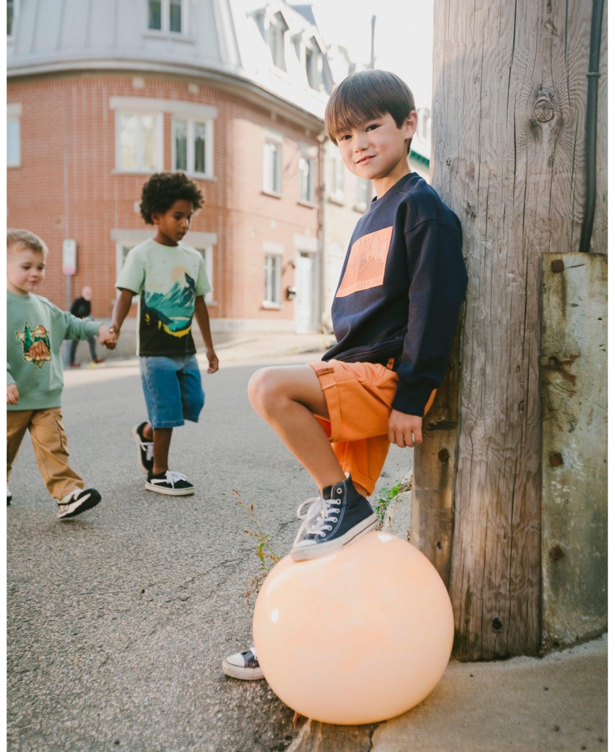 Deux par Deux Toddler Boys French Terry Shorts Orange - Toddler|Child