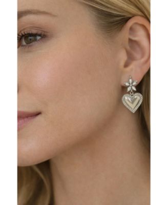 Bloom Heart Drop Earrings