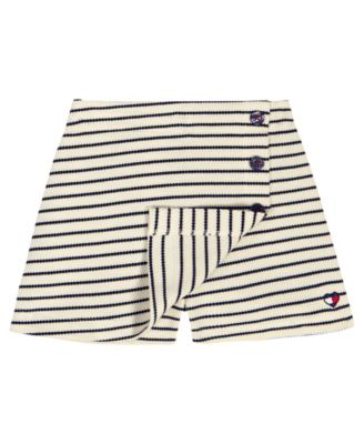 Baby Girls' Popcorn Pique Striped Top and Wrap Skort, 2-Piece Set
