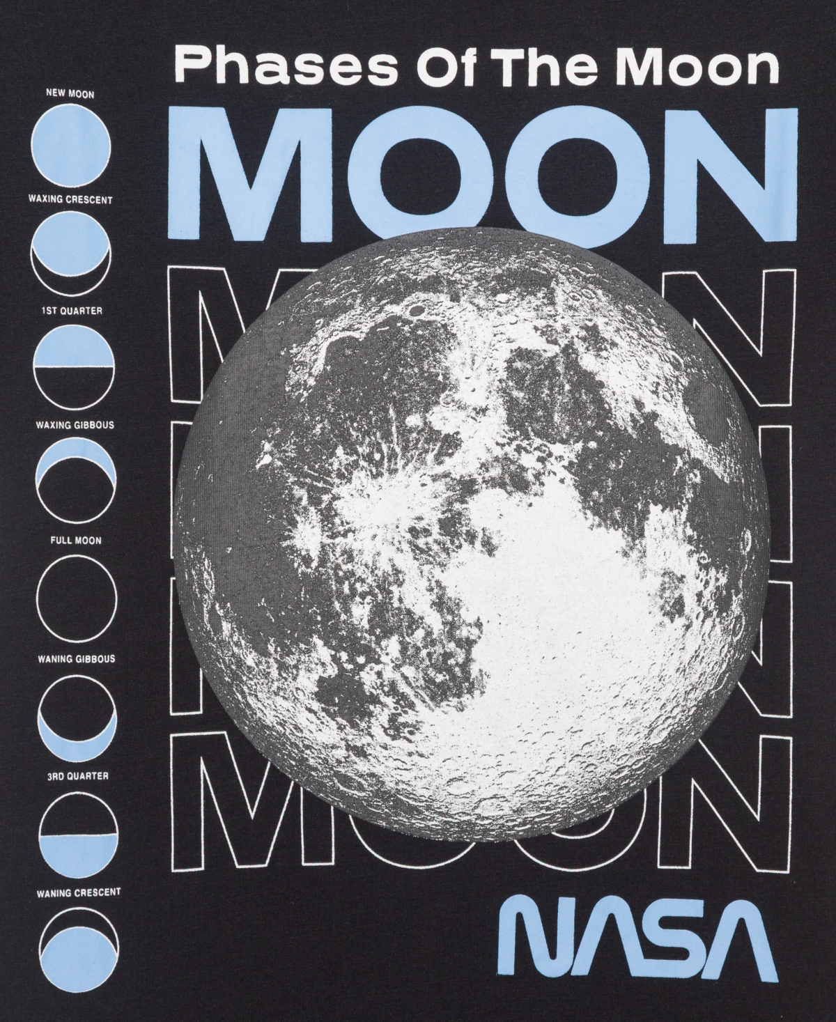 Nasa Boys' 5-20 Phases Of The Moon Short-Sleeve T-Shirt