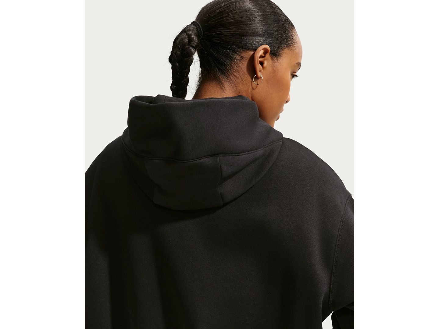 Женское худи Nike Sportswear Phoenix Fleece Oversized New York Pullover, цвет: Чёрный / Белый — фото 4