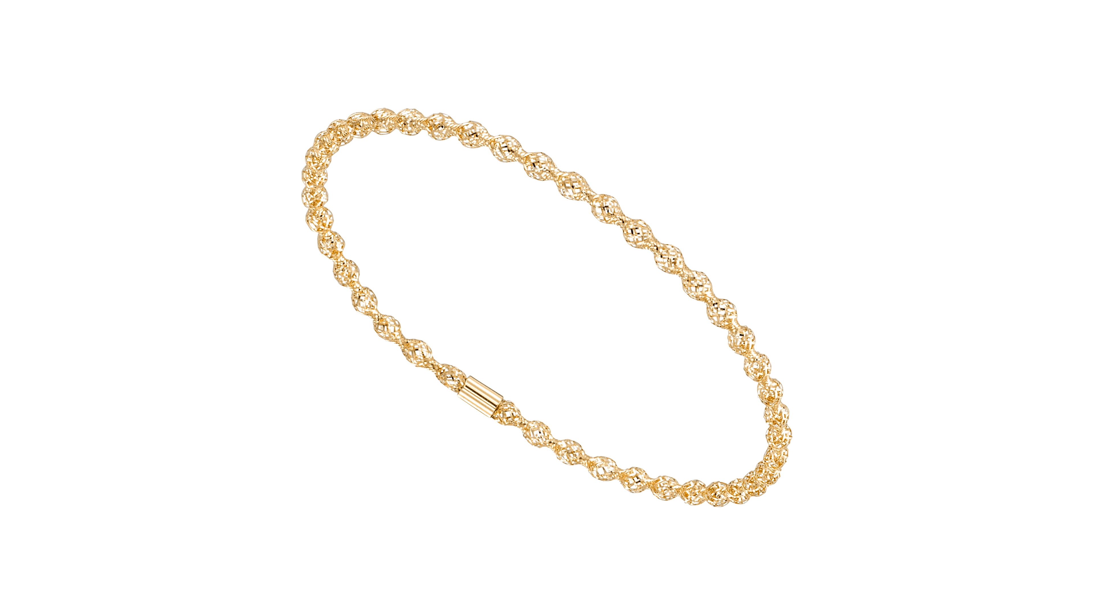 Macy's Flexible Open Work Stretch Round Bracelet in 10k Yellow Gold