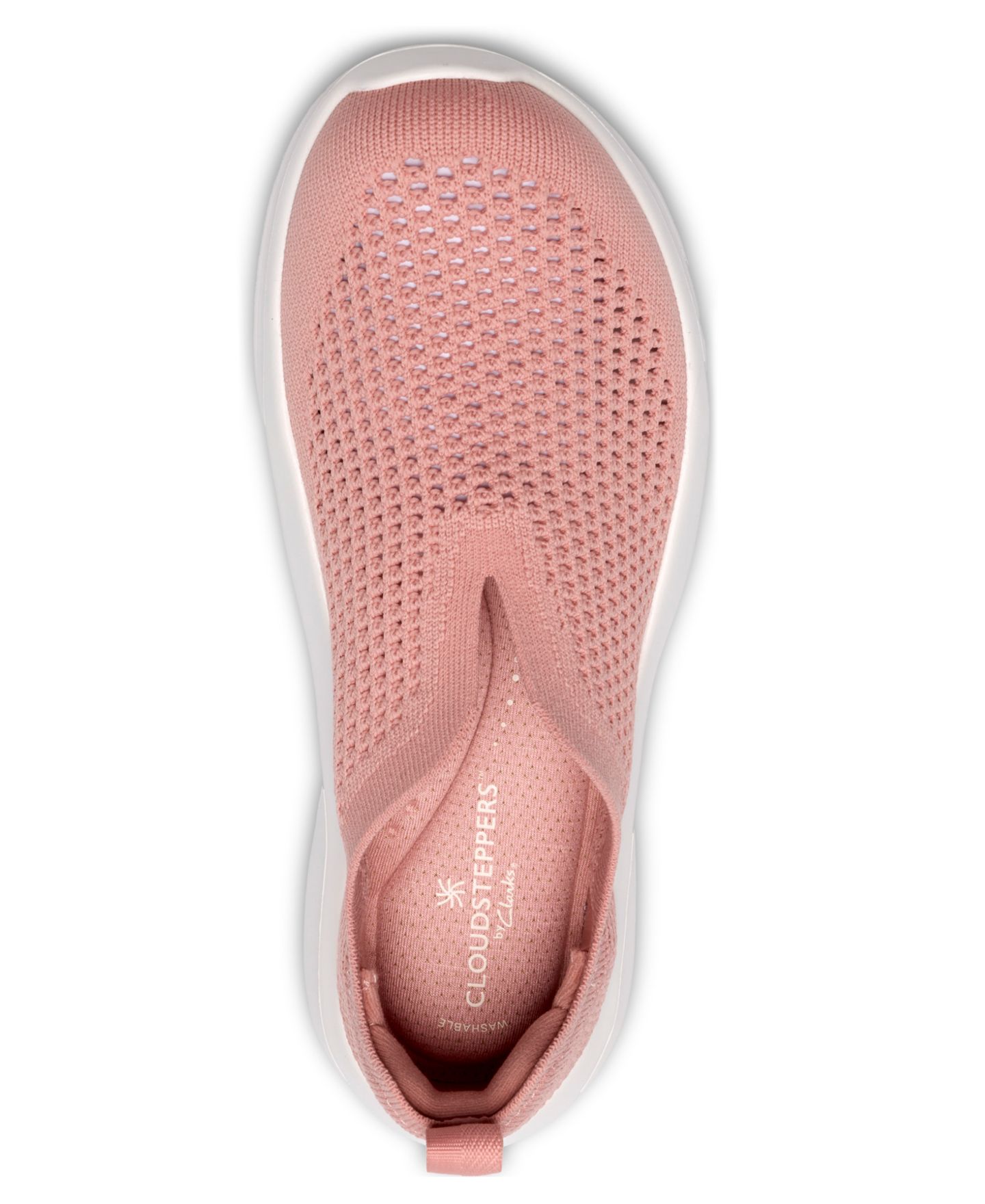 Женские кроссовки Clarks Cloudsteppers Solevana Knit Round Toe, цвет: Пыльный розовый — фото 4