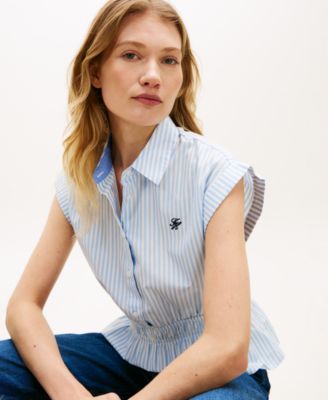 Women's Smocked Waist Shirt